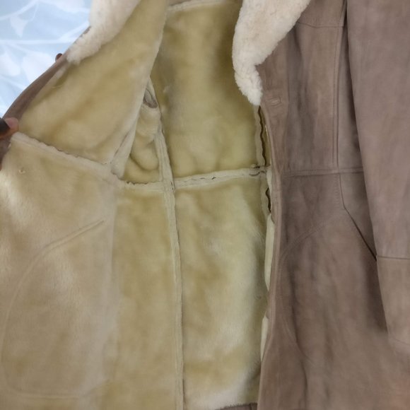Designed in Canada, Lamb Leather Lined Shearling Coat, Fur Coat,  sz 36/S - Picture 6 of 9